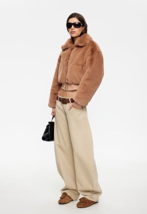 DRITA FAUX FUR - CAMEL
