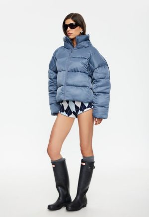 CINDY PUFFER JACKET - SLATE